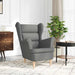 Fauteuil 74x84x100 cm stof donkergrijs