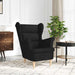 Fauteuil 74x84x100 cm stof zwart