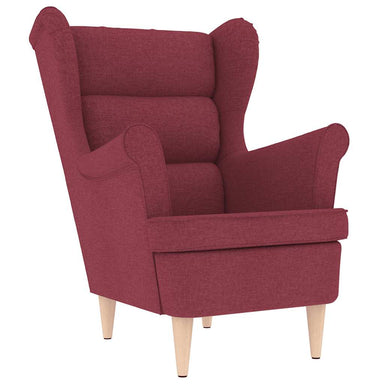 Fauteuil 74x84x100 cm stof wijnrood