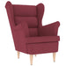 Fauteuil 74x84x100 cm stof wijnrood