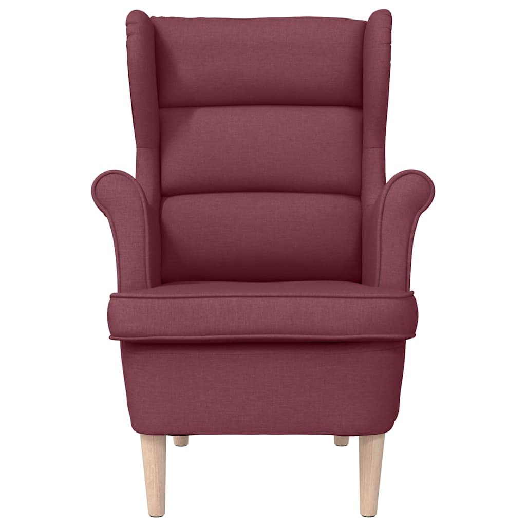 Fauteuil 74x84x100 cm stof wijnrood
