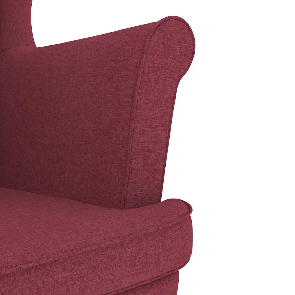 Fauteuil 74x84x100 cm stof wijnrood