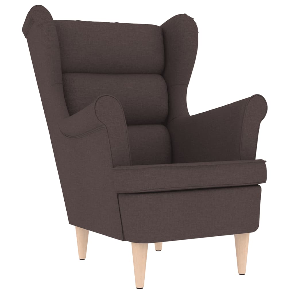Fauteuil 74x84x100 cm stof donkerbruin