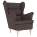 Fauteuil 74x84x100 cm stof donkerbruin