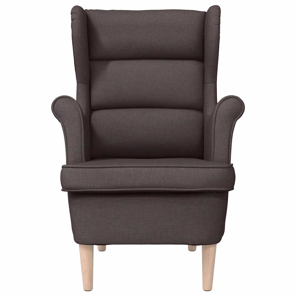 Fauteuil 74x84x100 cm stof donkerbruin