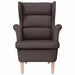 Fauteuil 74x84x100 cm stof donkerbruin