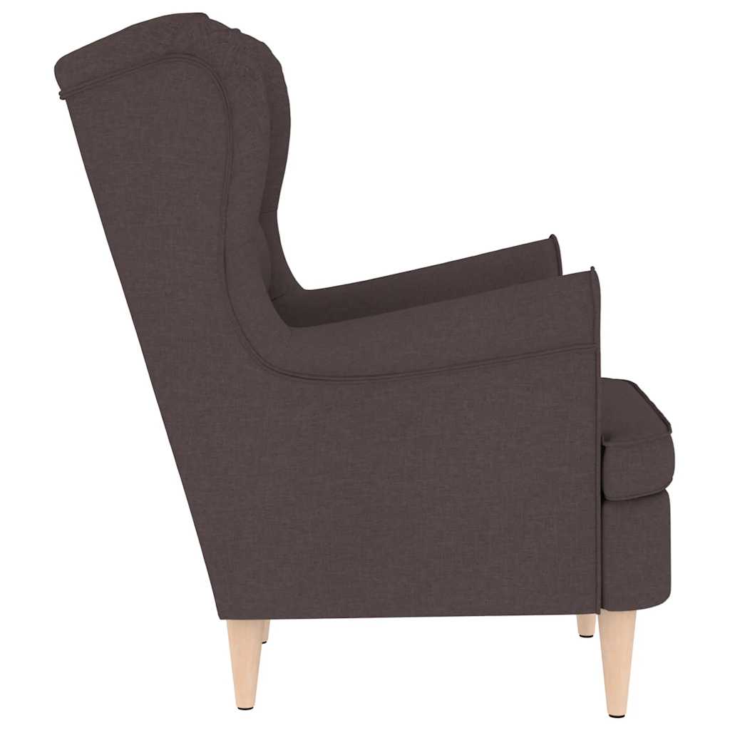 Fauteuil 74x84x100 cm stof donkerbruin
