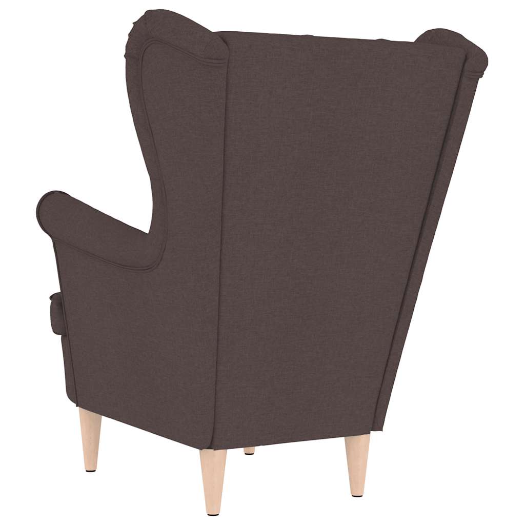 Fauteuil 74x84x100 cm stof donkerbruin