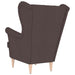 Fauteuil 74x84x100 cm stof donkerbruin