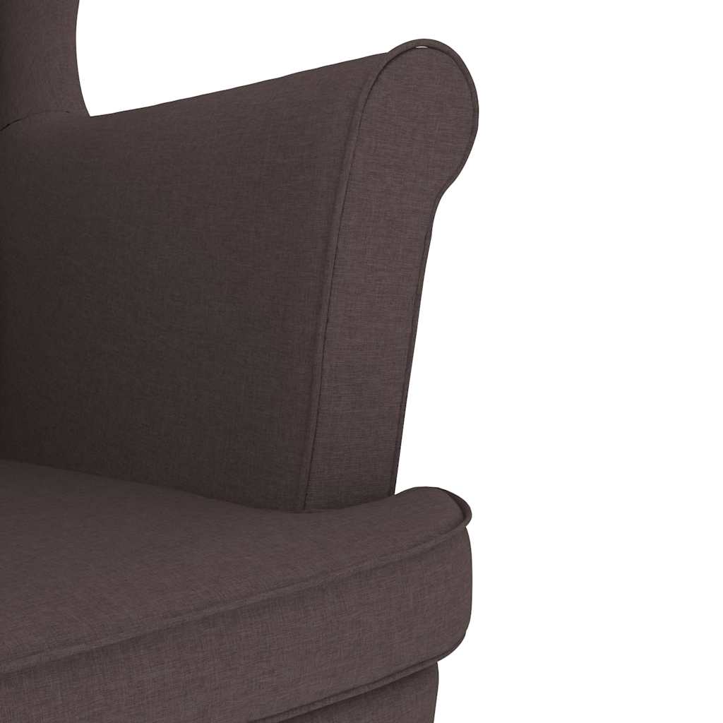 Fauteuil 74x84x100 cm stof donkerbruin