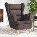 Fauteuil 74x84x100 cm stof donkerbruin