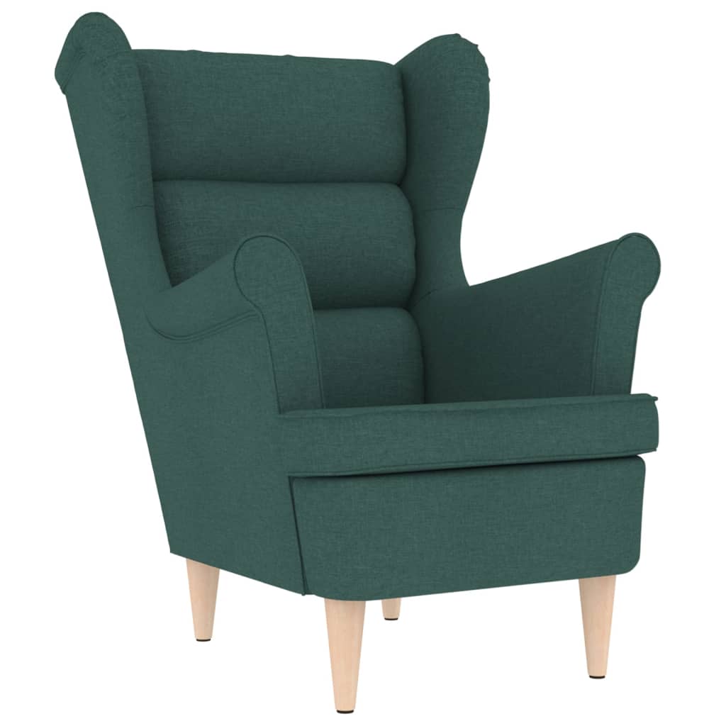 Fauteuil 74x84x100 cm stof donkergroen