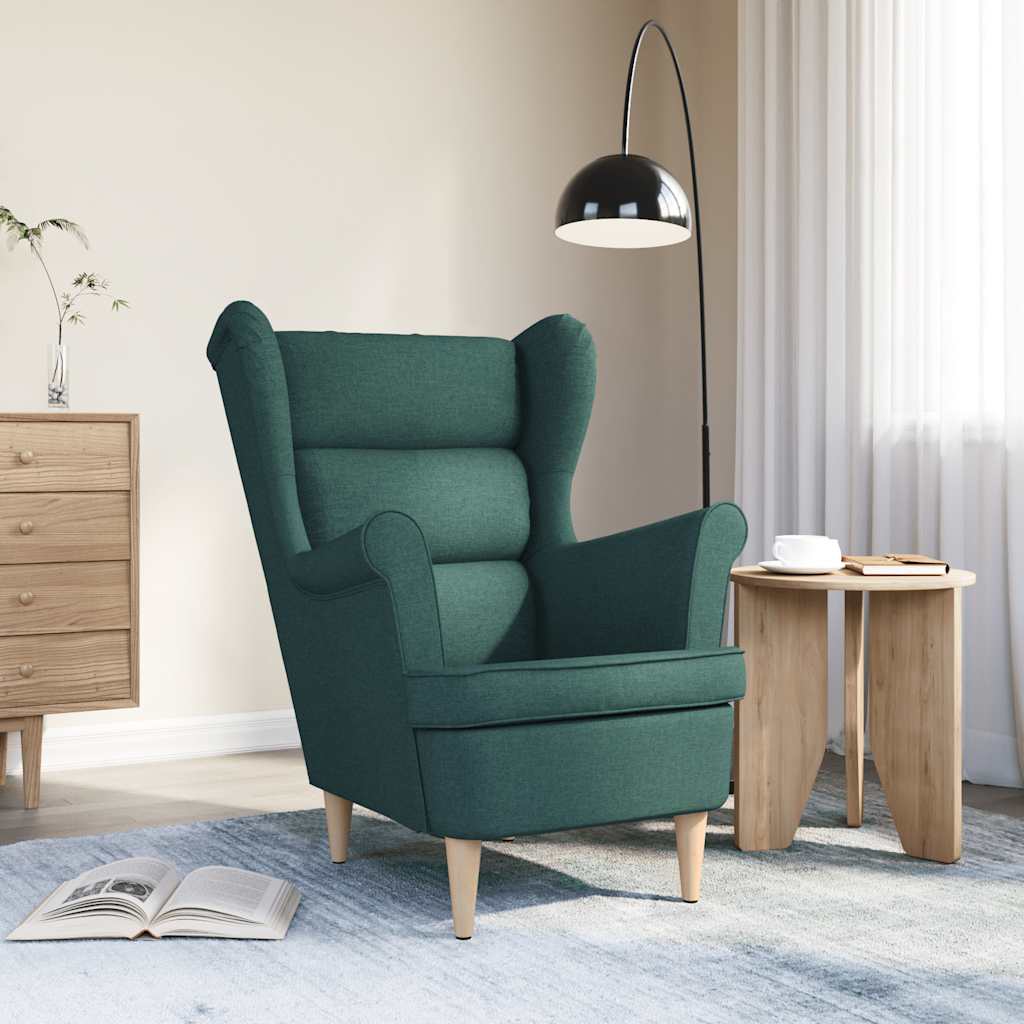 Fauteuil 74x84x100 cm stof donkergroen
