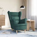 Fauteuil 74x84x100 cm stof donkergroen