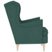 Fauteuil 74x84x100 cm stof donkergroen