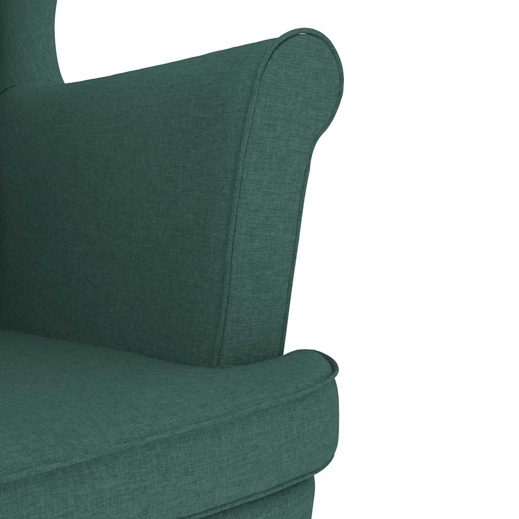 Fauteuil 74x84x100 cm stof donkergroen