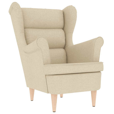 Fauteuil 74x84x100 cm stof crèmekleurig