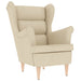 Fauteuil 74x84x100 cm stof crèmekleurig
