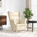 Fauteuil 74x84x100 cm stof crèmekleurig