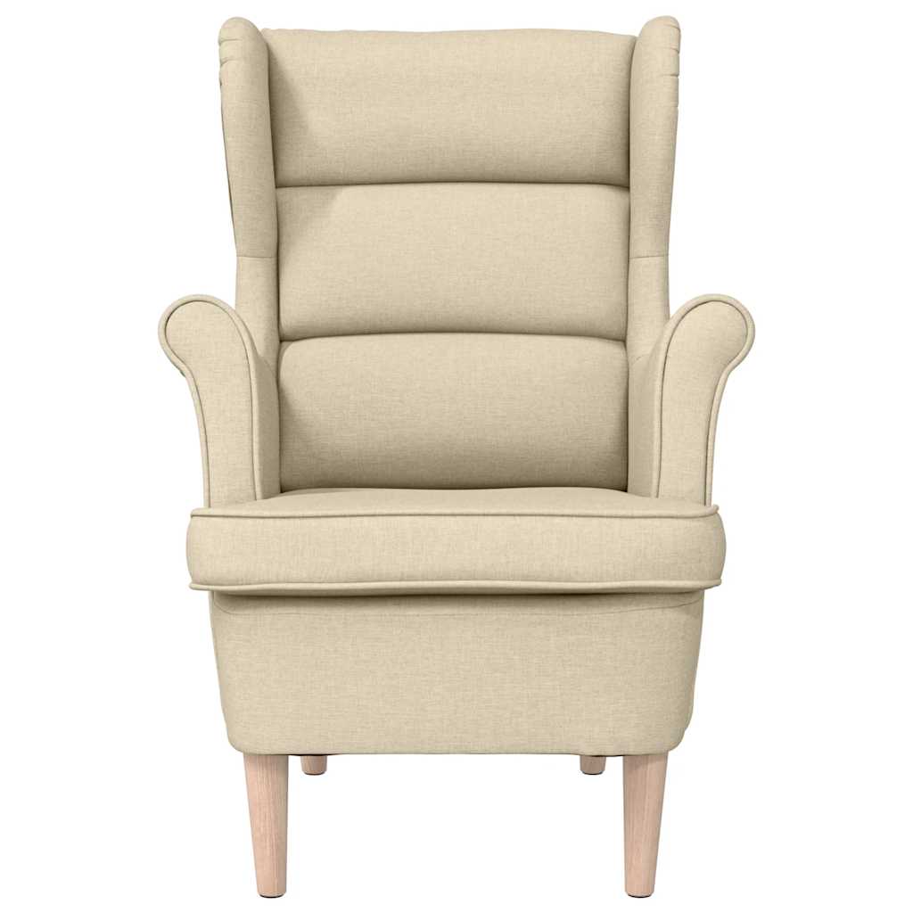 Fauteuil 74x84x100 cm stof crèmekleurig