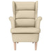 Fauteuil 74x84x100 cm stof crèmekleurig