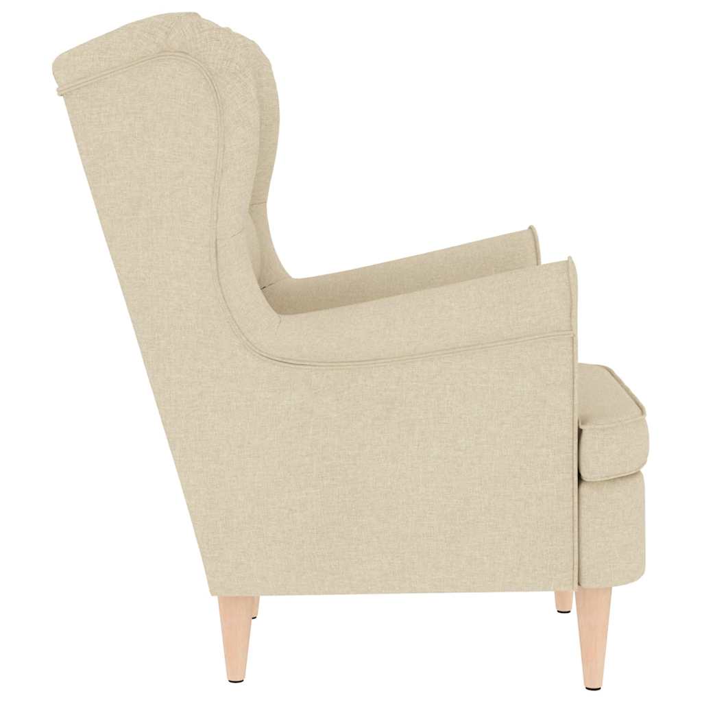 Fauteuil 74x84x100 cm stof crèmekleurig