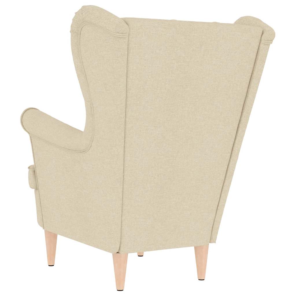 Fauteuil 74x84x100 cm stof crèmekleurig