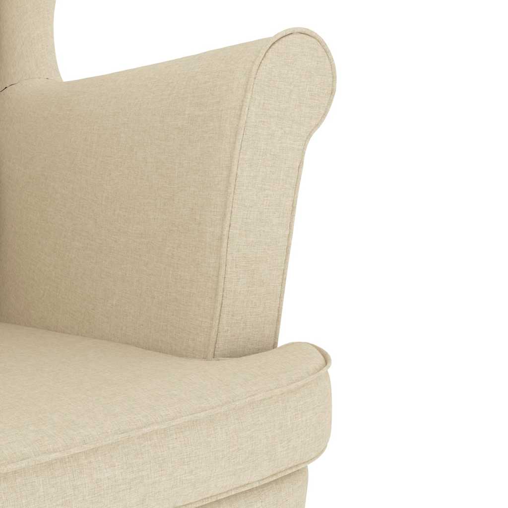 Fauteuil 74x84x100 cm stof crèmekleurig