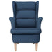 Fauteuil 74x84x100 cm stof blauw