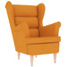 Fauteuil 74x84x100 cm stof donkergeel