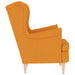 Fauteuil 74x84x100 cm stof donkergeel