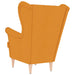 Fauteuil 74x84x100 cm stof donkergeel