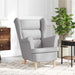 Fauteuil 74x84x100 cm stof wolkengrijs