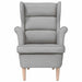 Fauteuil 74x84x100 cm stof wolkengrijs