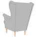 Fauteuil 74x84x100 cm stof wolkengrijs