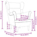 Fauteuil 74x84x100 cm stof wolkengrijs