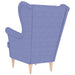 Fauteuil 74x84x100 cm stof jeansblauw