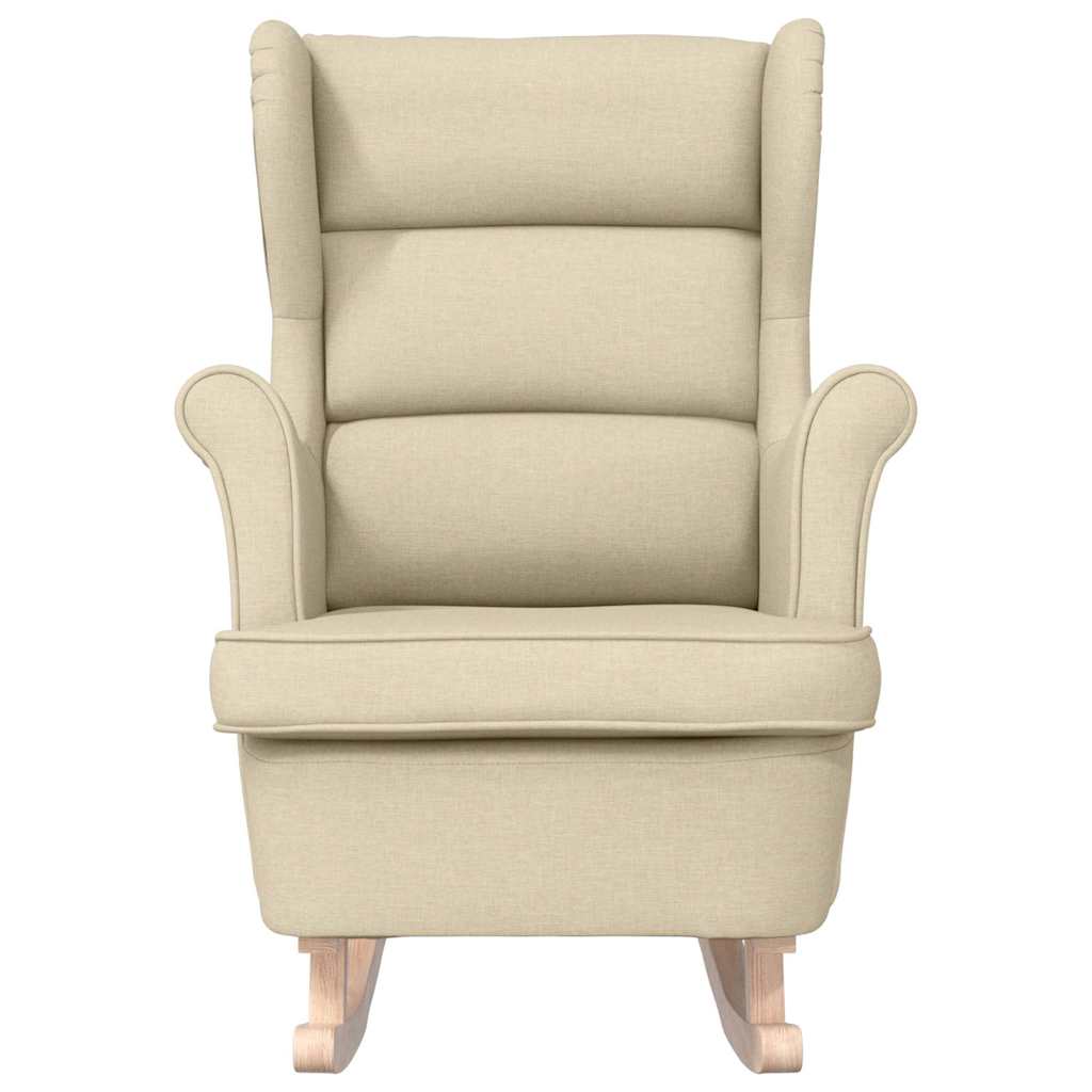 Schommelstoel 74x90x102 cm stof crèmekleurig