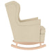 Schommelstoel 74x90x102 cm stof crèmekleurig