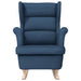 Schommelstoel 74x90x102 cm stof blauw