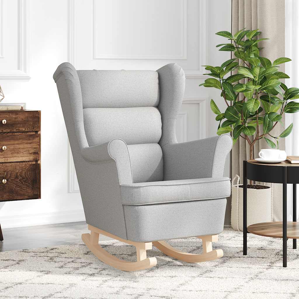 Schommelstoel 74x90x102 cm stof wolkengrijs