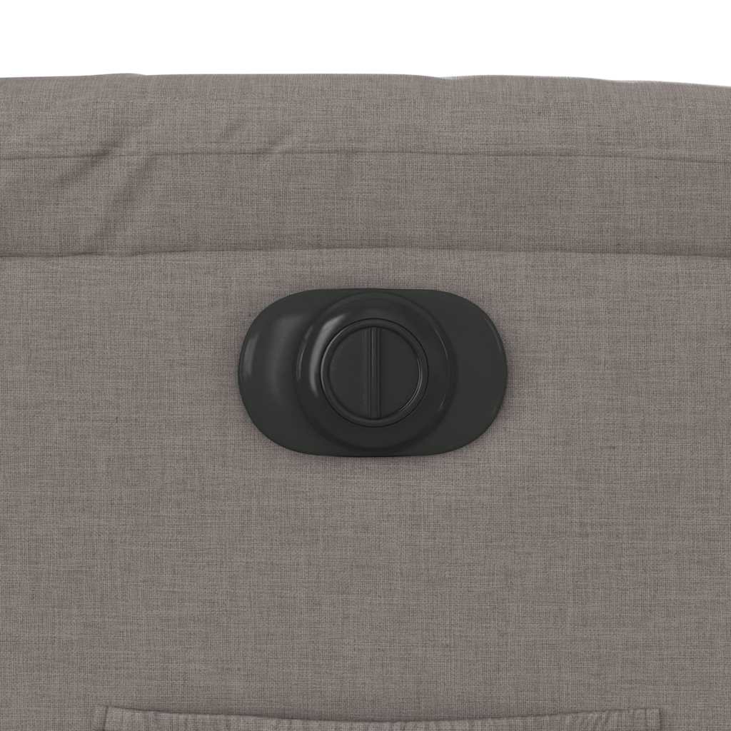 Fauteuil verstelbaar elektrisch stof taupe