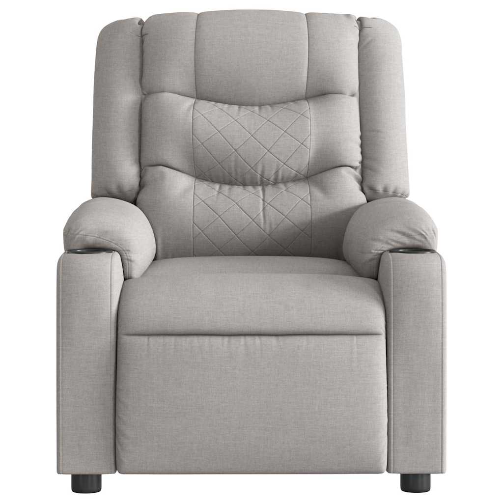 Fauteuil elektrisch verstelbaar stof wolk grijs