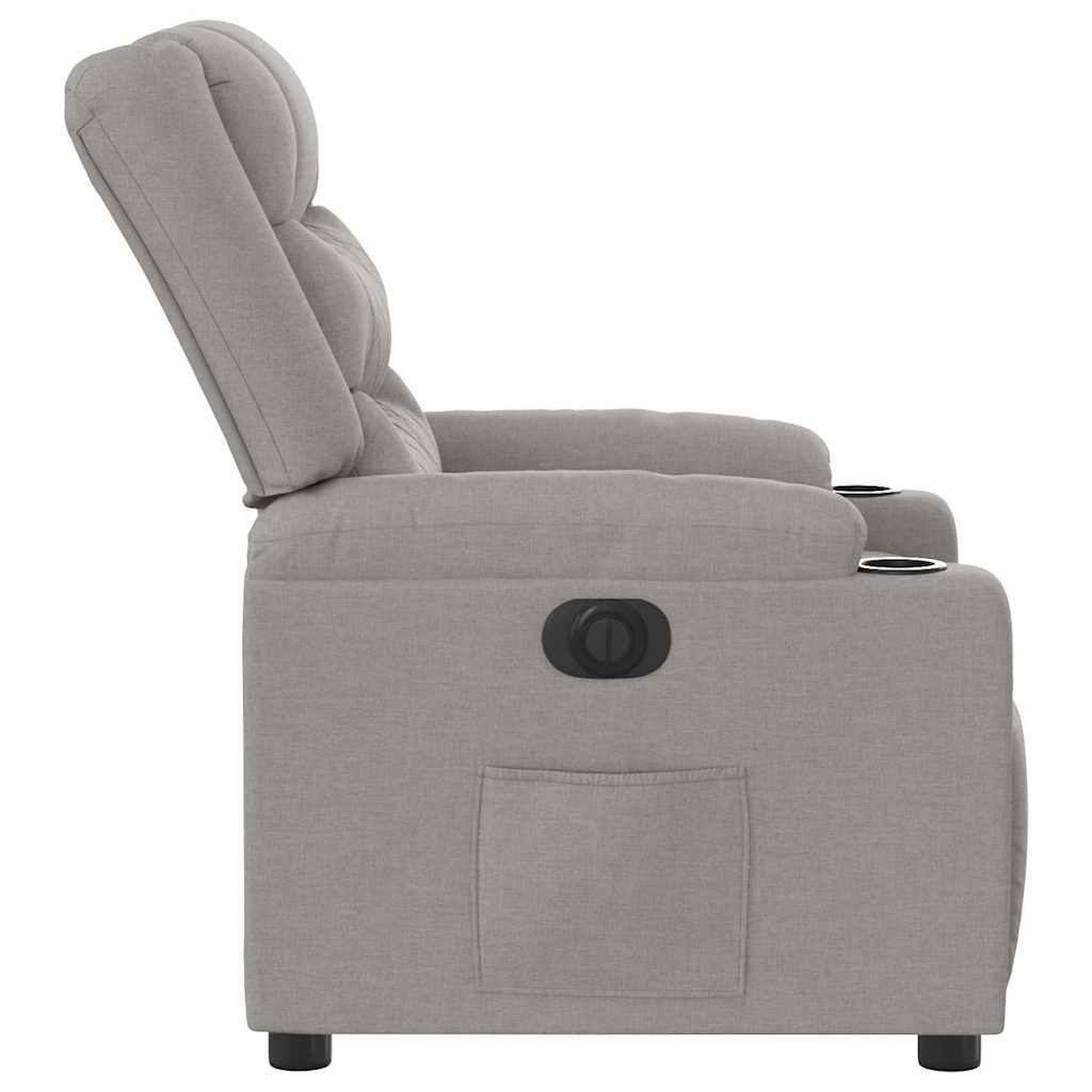 Fauteuil elektrisch verstelbaar stof wolk grijs