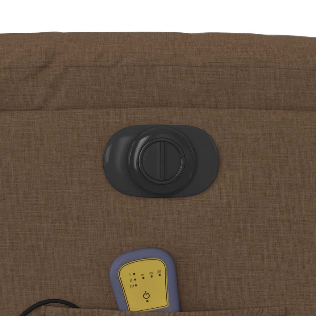 Massagestoel elektrisch verstelbaar stof bruin