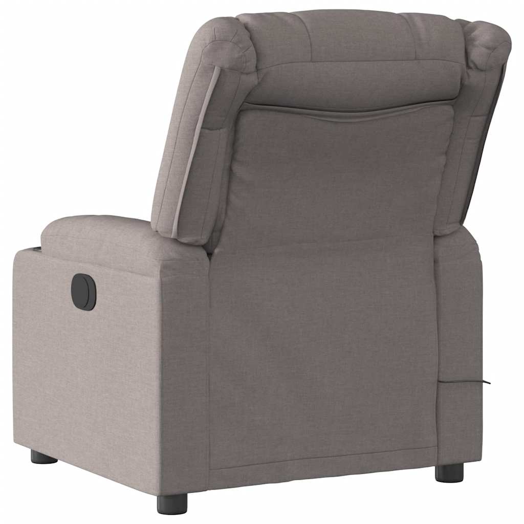 Massagestoel elektrisch verstelbaar stof taupe