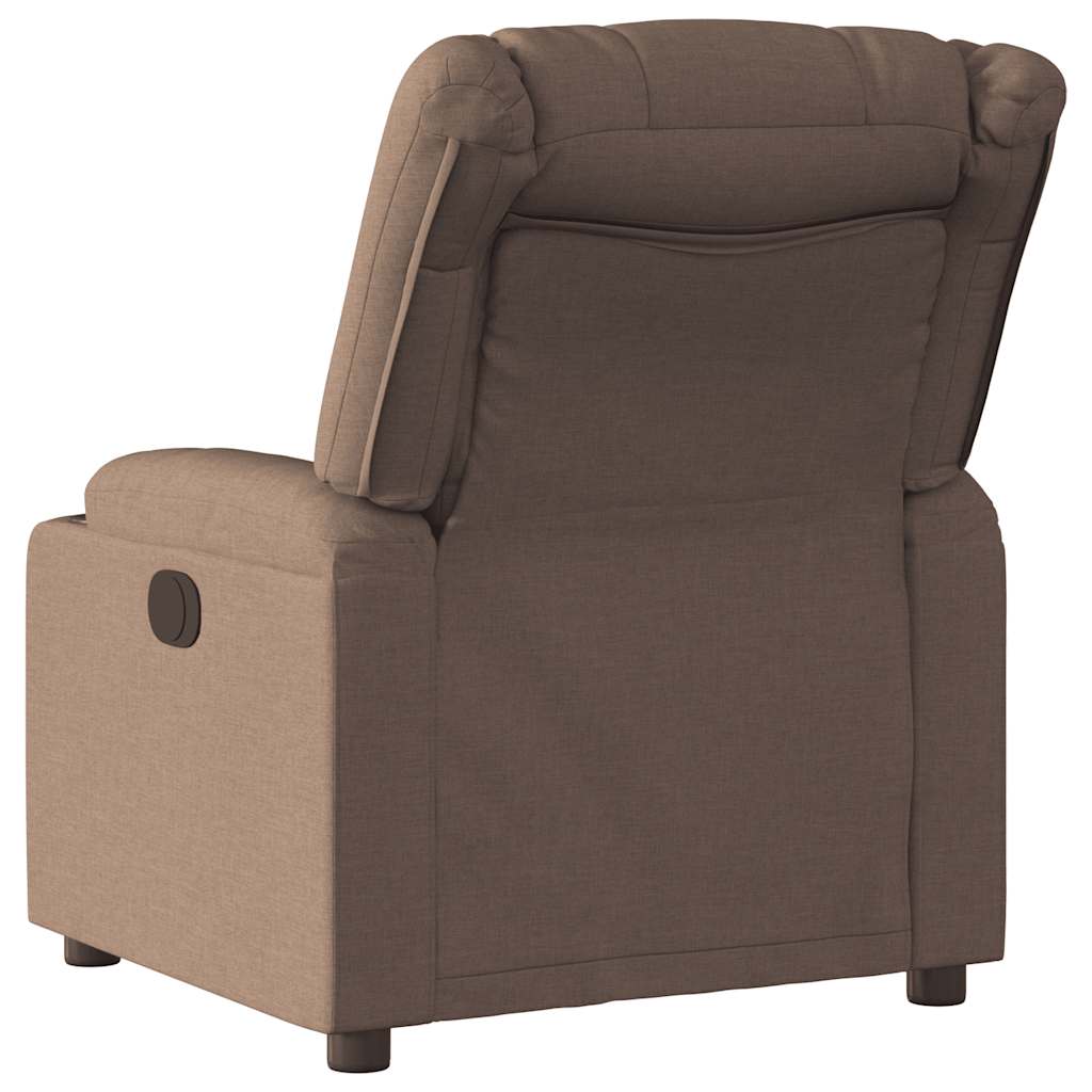 Fauteuil verstelbaar stof bruin