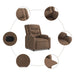 Fauteuil verstelbaar stof bruin
