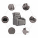 Fauteuil verstelbaar stof taupe