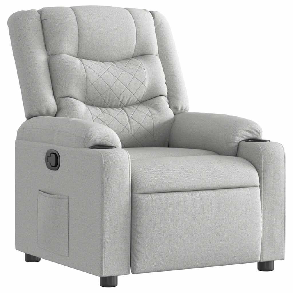 Fauteuil verstelbaar stof wolk grijs